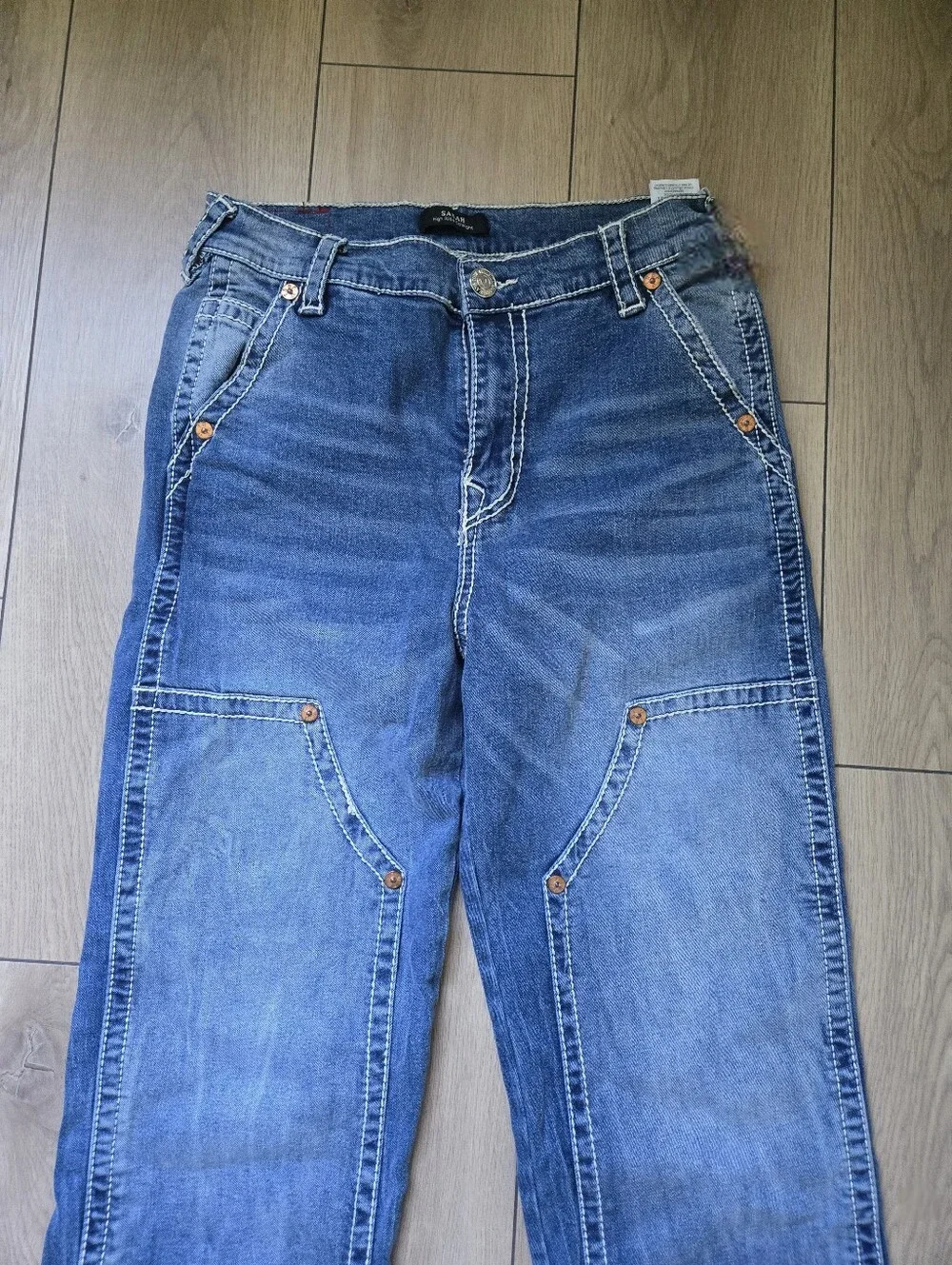 True Religion Big T Sarah Straight Fit Blue High Rise Jeans Size 28 - Picture 4 of 10